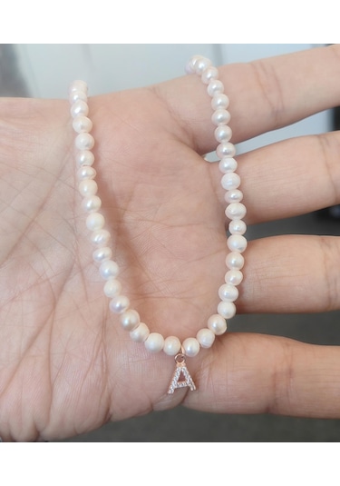 İncili Harf Choker Kolye Diğer