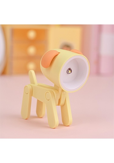 Yystore Gece Lambası Mini Masa Lambası Ktx-408124 Karikatür Evcil Hayvan Şekli Sarı