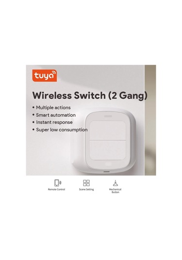Liangmei Tuya Wifi / Zigbee 2 Gang Kablosuz El - Uzaktan Sahne