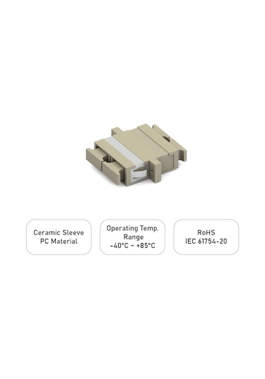 Alfafonet Sc/pc Dubleks Multimode Om2 Fiber Optik Adaptör 1 Paket - 25 Adet