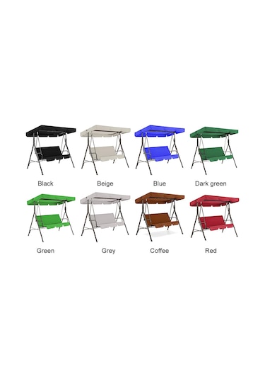 Ximistore9 Bahçe Salıncak Kılıfı - Su Geçirmez Ve Solmaz 3 Kişilik Outdoor Koltuk Örtüsü Siyah