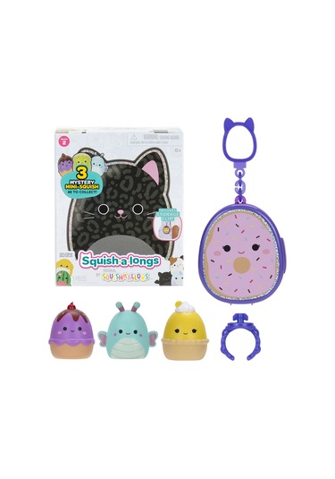 Squishmallows Squish-a-longs 3 Figür + Yüzük Çantalı Sürpriz Paket Seri 2 Al0075