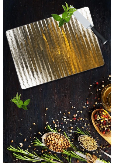 Art Desenli Cam Kesme Tahtası 30 Cm X 40 Cm