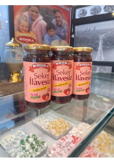 Koska Şeker İlavesiz Çilek Reçeli 270 Gr 1 Adet