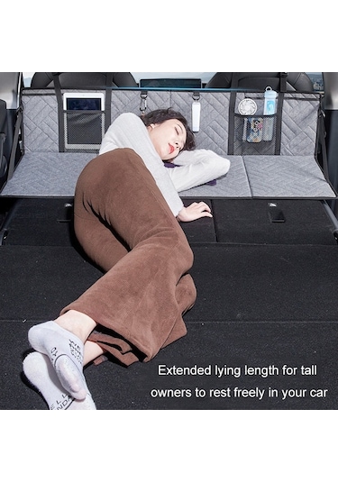 Sones Tesla İçin Araba Kamp Yatağı Katlanır Tahta Suv Arka Sıra Uzatma Kartı, Renk: Gri