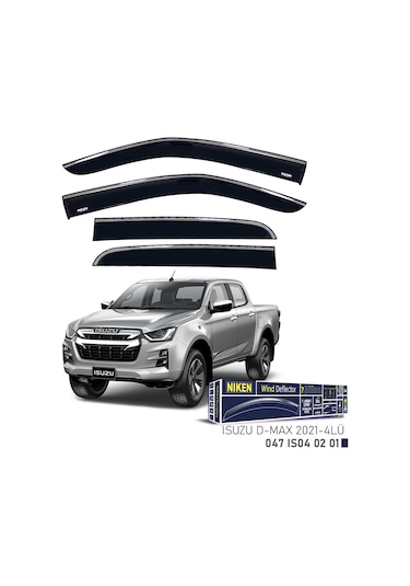 Isuzu D-max 2021- Sonrası Kromlu Cam Rüzgarlığı Niken 4'lü Set