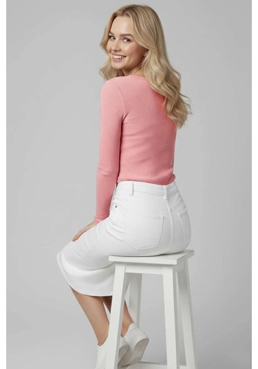 Biçomi Çıtçıt Detaylı Bluz Pembe T4343 Pembe