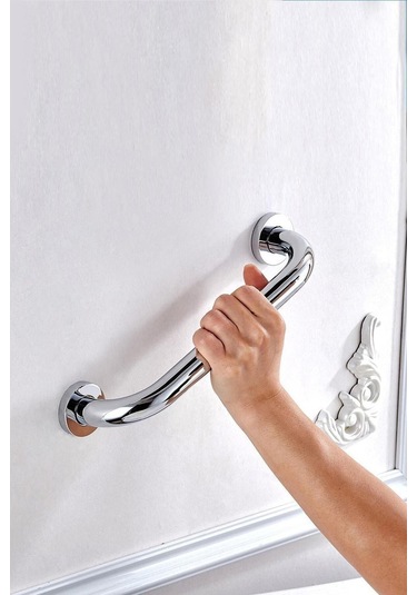 Yaşlı Hasta Engelli Paslanmaz Tutma Tutunma Barı 50 Cm Çap:1.9 Cm Gri