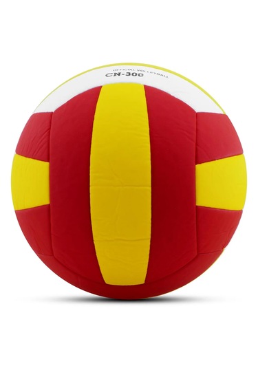 Voleybol Topu Soft Touch Yapıştırma Yumuşak Yüzey 18 Panel 5 Numa Beyaz - Kırmızı