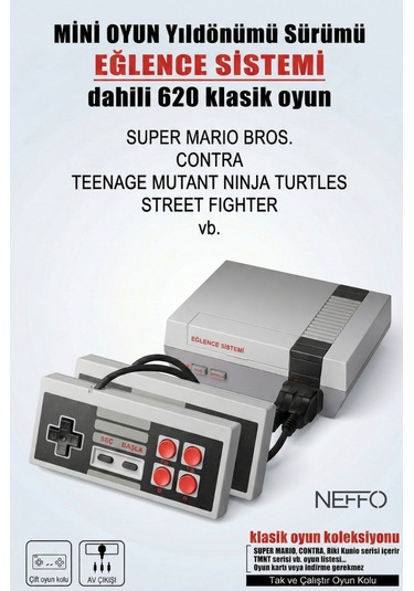 Atari Tv Mini Game Anniversary Edition 620 Oyunlu 2 Kollu Tv Oyun Konsolu
