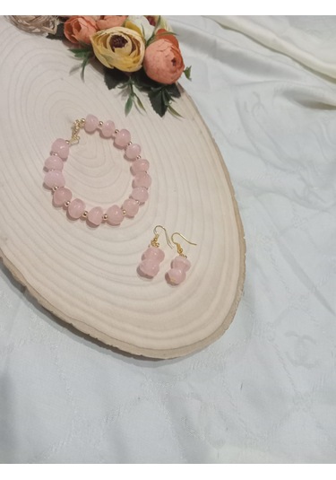 Şık Pembe Takı Seti Pembe