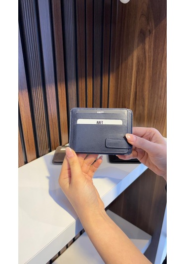 Mft Leather Design Hakiki Deri Mıknatıslı Kartlık Mona 1103 Lacivert