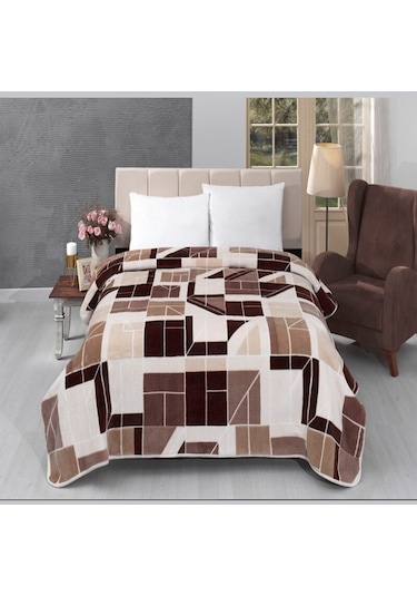 Mink Battaniye Lacasa 1098 Kahve Çift Kişilik Kahverengi