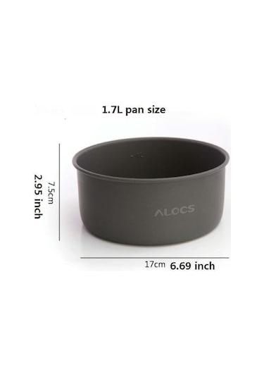 Alocs Kamp Pişirme Seti 10 Parça Alkol Ocaklı Çok Renkli