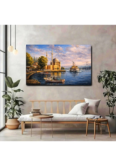 İstanbul Boğazı Ve Ortaköy Camii Kanvas Tablo