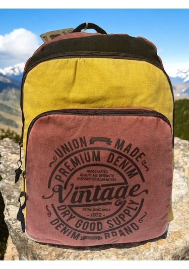 Kaliteli Vintage Salaş Yıkama Kumaş Disayn Günlük Gezi Okul Sırt Çantası 30cmx40cm Kiremit Kaliteli Vintage Salaş Yıkama Kumaş Disayn Günlük Gezi Okul Sırt Çantası 30cmx40cm Kiremit