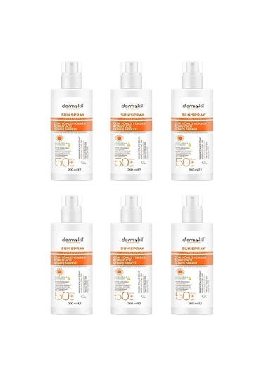 Dermokil SPF 50+ Yüksek Koruyucu Güneş Spreyi 6 x 200 ML