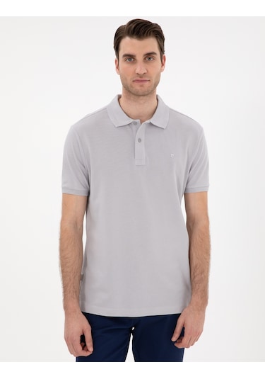 Pierre Cardin Erkek Açık Gri Tişört Basic 50302561-vr001 Açik Gri