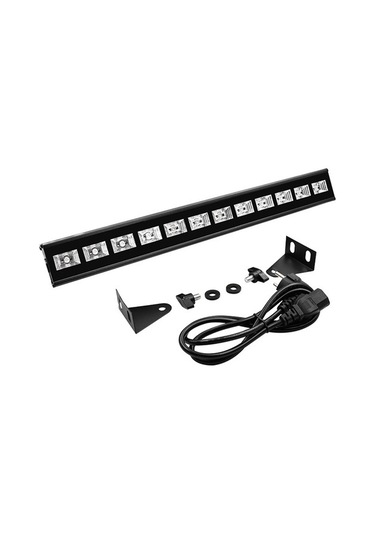 Szypzstore 12 Adet Uv Hattı Işık Duvar Yıkayıcı Cadılar Bayramı Sel Floresan Sahne Led Projeksiyon Işığı, Au Tak At5kfa Siyah