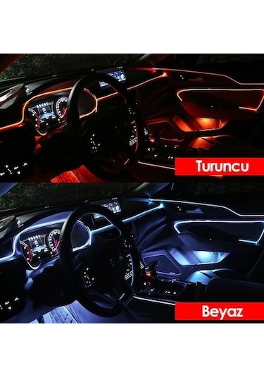 Araç Içi Neon Ledi Ip Led Renk Seçenekli 5 M