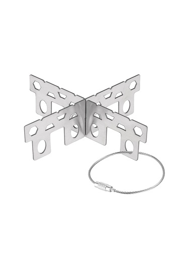 Tenfowee Alüminyum Çelik Çapraz Ayaklı Ultra Hafif Alkollü Çalışma Çadır Ocağı Yangın Söndürme Kapağı İçeren Taşınabilir Kamp Aleti Gümüş