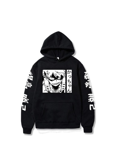 Siyah Anime Figürü My Hero Academia Katsuki Bakugo Kapüşonlular Erkek Kadın Japon Tarzı Anime Kazak Unisex Komik Harajuku Rahat Kazak Üst Siyah Siyah Anime Figürü My Hero Academia Katsuki Bakugo Kapüşonlular Erkek Kadın Japon Tarzı Anime Kazak Unisex Komik Harajuku Rahat Kazak Üst Siyah