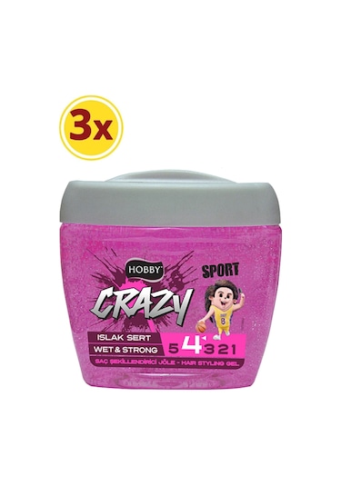 Hobby Crazy Islak Sert Saç Jölesi 3 x 700 ML