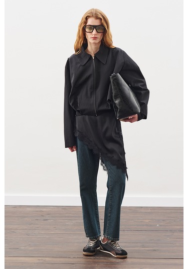 Dantel Şeritli Bel Aksesuar Siyah Siyah