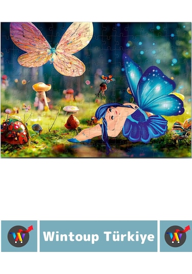 Premium Seri Eğlenceli El Göz Koordinasyon Beceri Geliştirici Çocuk 150 Parça Puzzle Mavi Su Perisi