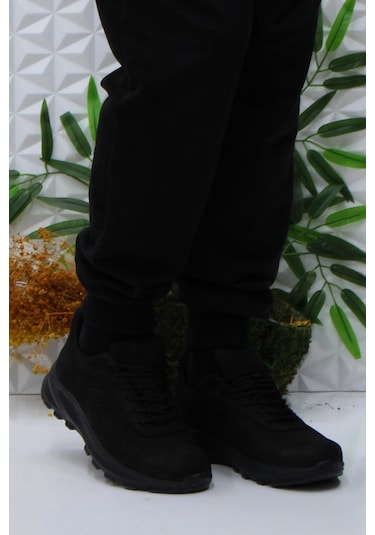 Scooter M6000 Siyah Outdoor Ayakkabı Hakiki Deri Su Geçirmez Erkek Ayakkabı Siyah