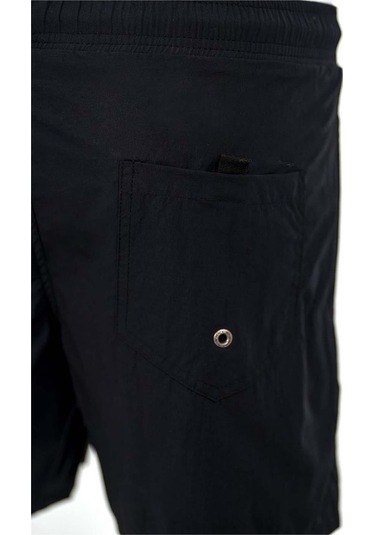 Siyah Su İtici Özellikli Naylon Kumaş Düz Renk Basic Erkek Plaj Deniz Şort Mayo - 540-siyah 001