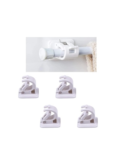 Kendinden Yapışkanlı Perde Kancaları, 4'lü Perde Çubuğu Braketleri, Delme Gerektirmez, Kendinden Yapışkanlı Duvar Kancaları, Havlu Askısı Diğer