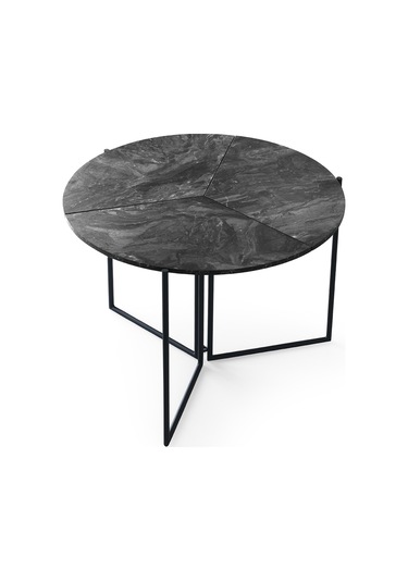 Çiçek Masa, Ay Sandalye, Siyah, 100x100 Siyah