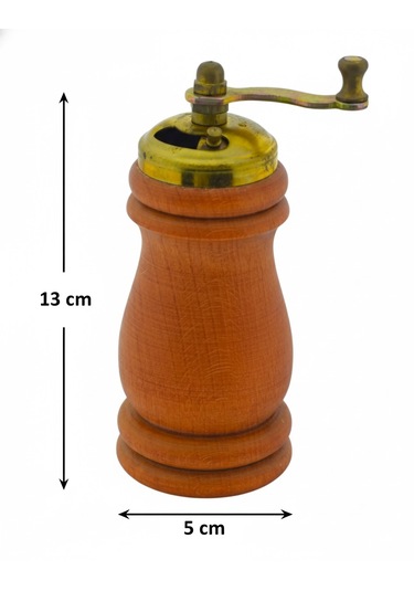 Fantom El Yapımı Ahşap Karabiber Değirmeni Öğütücü 5cmx13cm Ahşap