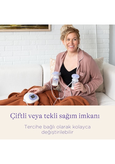 Lansinoh 2'si 1 Arada Çiftli Elektrikli Göğüs Pompası