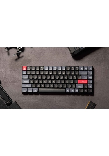 Kechron S1-A1 QMK Custom Gateron Low Profile Red Switch White Backlight Mekanik Klavye