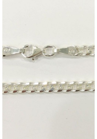 Omar Silver Unisex Gurmet 3,6 Mm Gümüş Bileklik Zincir Omr7653