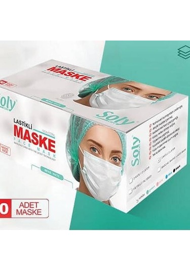 Make Soly Care 3 Katlı Renkli Burun Telli 2 Kutu 100 Adet