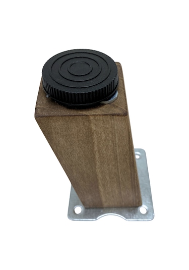 Kale Eğimli Ayarlı Ahşap Ayak Mobilya Masa Ve Dolap Ayağı 12cm 2 Adet Koyu Ceviz Ceviz Ağacı Ceviz