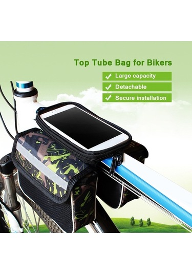 Dancemonkey Bisiklet Sele Çantası - Su Geçirmez Pvc Şeffaf Telefon Korumalı