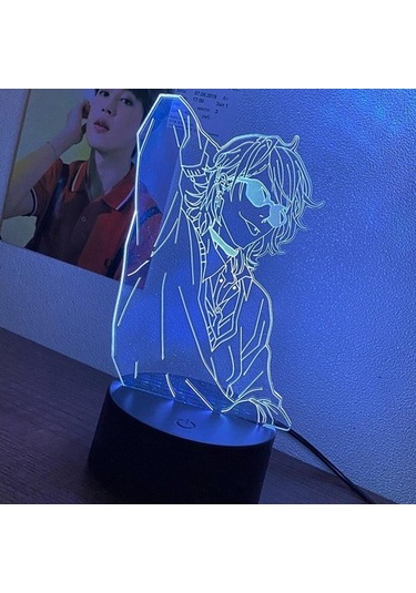 Wealthglow Renk Değiştiren 3d Dekoratif Şekilli Led Lamba - 12 Cm 7tm6ch Siyah