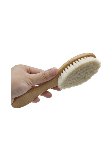 Flybuy Yumuşak Doğal Bebek Saç Fırçası, Mufunye Masaj Malzemeli, Mükemmel Bakım - Gh