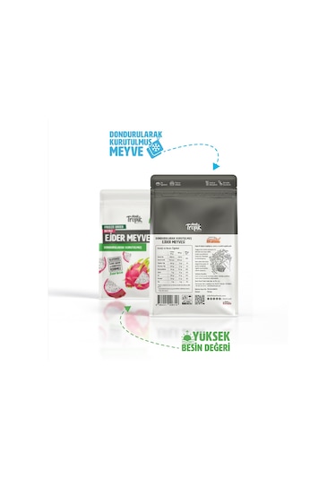 Dondurularak Kurutulmuş Beyaz Ejder Meyvesi 20 G Freeze Dried Meyve Cipsi Meyve Kurusu 6 Adet