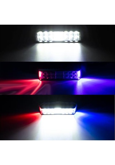 High-tech Premium Çakarlı Kaput Led Lambası Kırmızı Mavi Beyaz