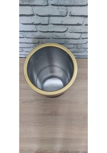 40 30 Darbuka Saksı Gold Kemerli Yeşil