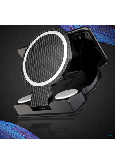 Butu Karbon Fiber Araç Telefonu Tutucu Dashboard Cep Telefonu Sabitleme Kıskacı Braketi Gps Standı 3.5-6.8 İnç Telefon İçin
