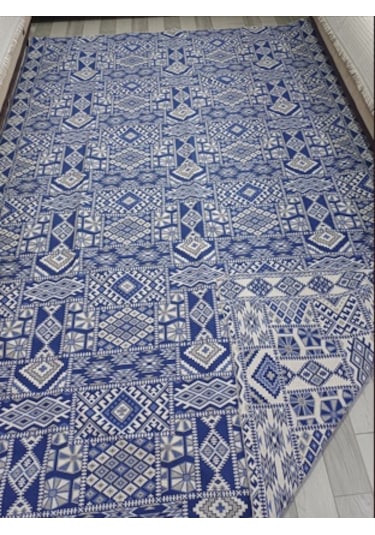 Savan Dokuma Halı Örtüsü 6m² 200 300 Kale Mavi