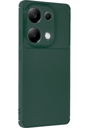 Xiaomi Redmi Note 13 Pro 4g Kılıf Focus Carbon Silikon Kapak Koyu Yeşil