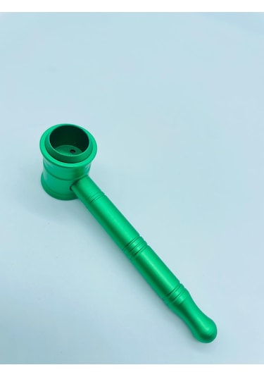 Metal Pipo Yeşil 2parça Süzgeçli Pipe //10cm