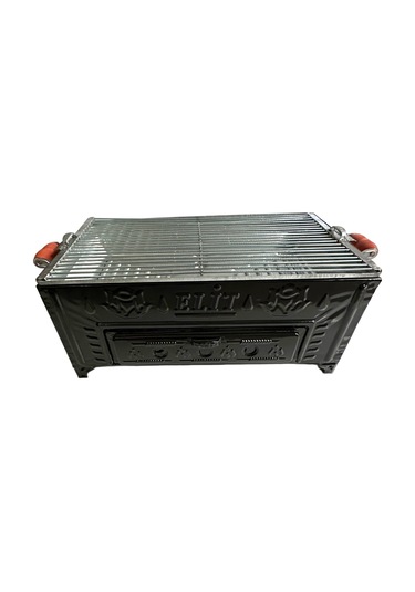 Cemre E2 Model Kömürlü Emaye Mangal İzgaralı Büyük Boy Inox